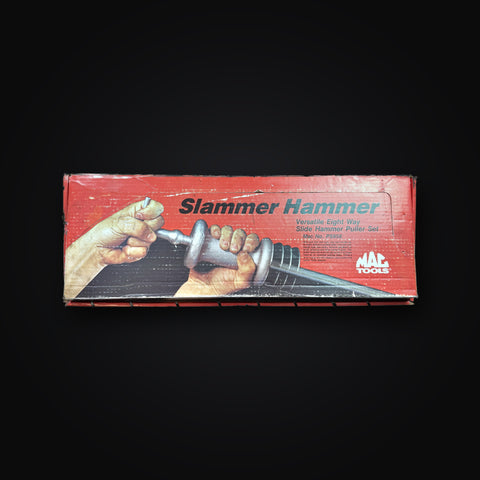 Mac Tools PS958 Slammer Hammer slide hammer puller set in the original red Mac Tools box, front of box