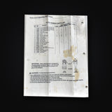 Reverse of the Mac Tools Form 105324 sheet showing the slide hammer parts list with part numbers