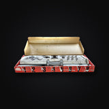 Mac Tools PS958 box standing open showing the eight way panel and the loaded foam tray