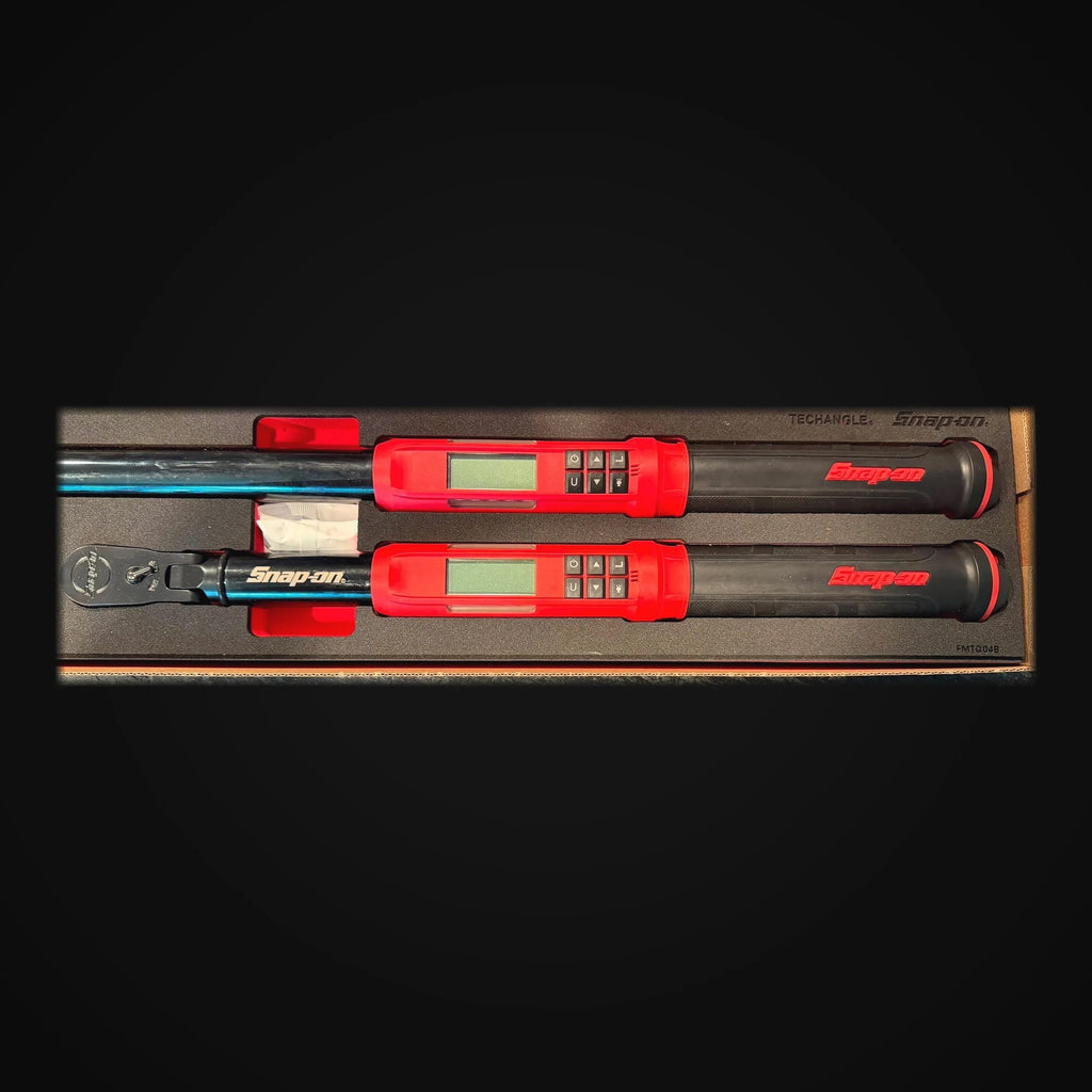Snap-on ATECH3F300VR and ATECH2F125VR handles and LCD screens, TechAngle torque wrench set